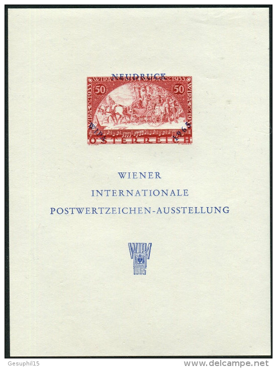 ÖSTERREICH / WIPA 1965 / Neudruckblock - Proofs & Reprints