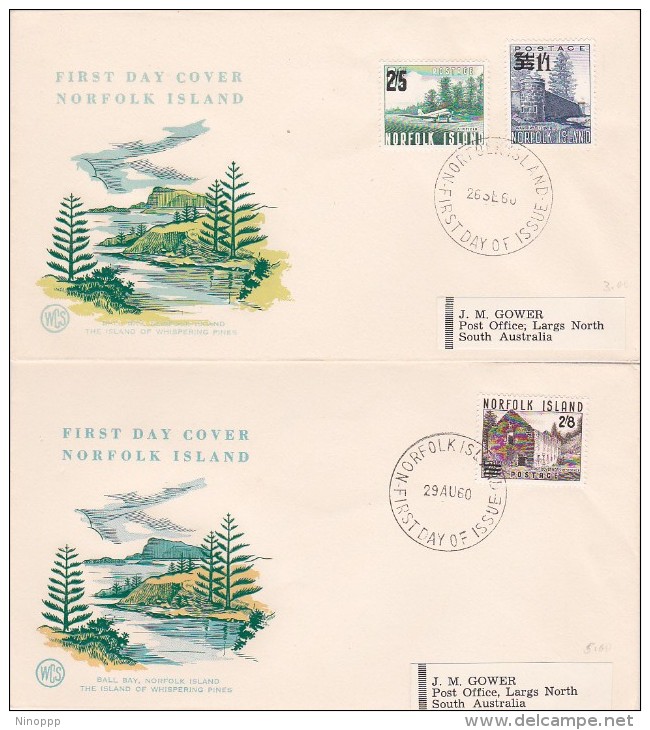 Norfolk Island 1960 Overprinted FDC - Norfolk Island