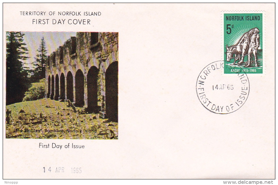 Norfolk Island 1965 ANZAC FDC - Norfolk Island