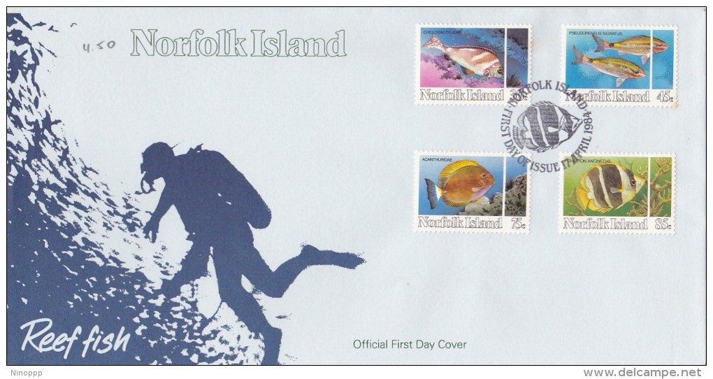 Norfolk Island 1984 Reef Fishes FDC - Norfolk Island