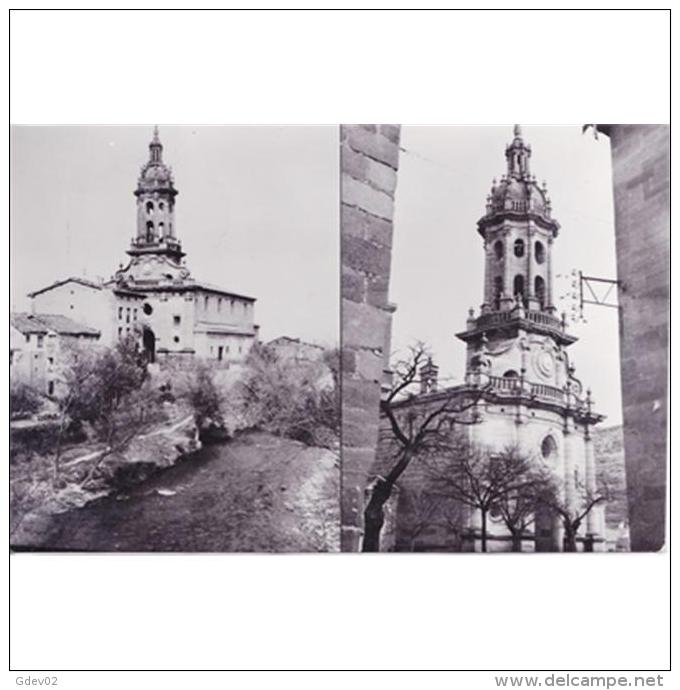 LRJTPA809-LFTD10343.Tarjeta Postal De LA RIOJA.Iglesia De CUUZCURRITA Y El RIO TIJON.Dos Estampas En Una.La Rioja - La Rioja (Logrono)