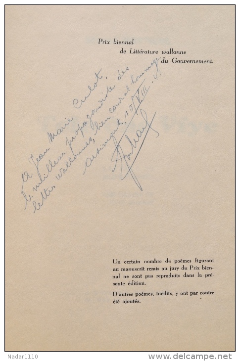 RARISSIME : TOTE ENE VIYE, Gilly 1941 - Edmond Wartique - Bois De JOSEPH GILLAIN Alias JIJÉ - Ex. HC / Patois - Livres Dédicacés