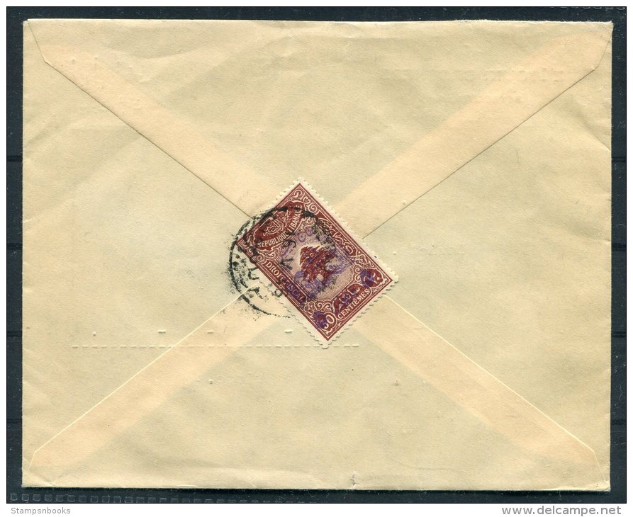 1946 Liban Zebouni Brothers Cover Beyrouth Airmail - La Chaux De Fonds Switzerland (Overprint On Reverse) - Lebanon