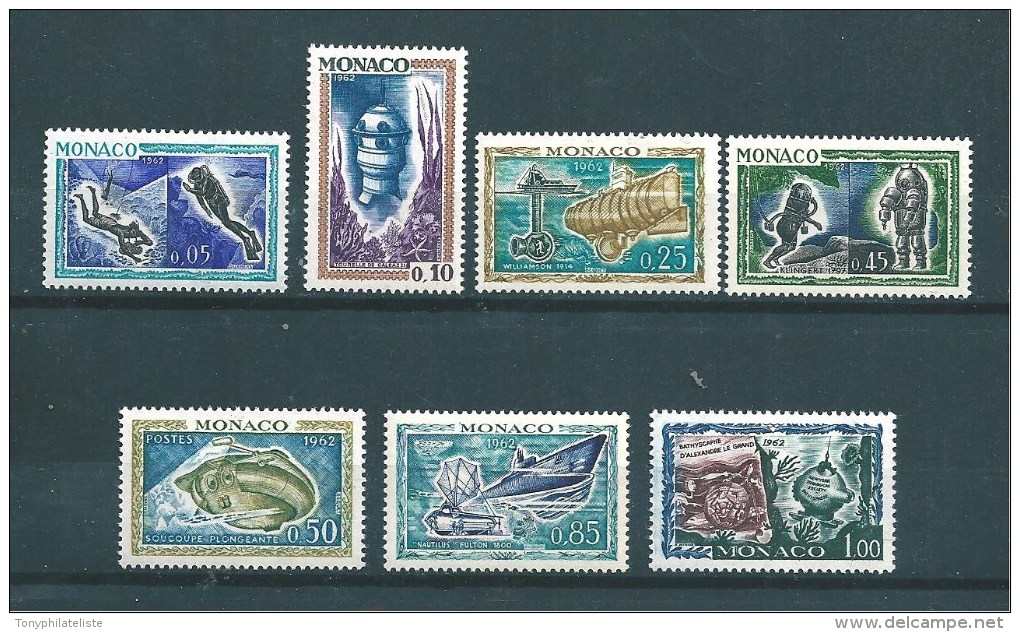 Monaco Timbres De 1962  N°591 A 597  Timbres Neuf ** - Nuovi