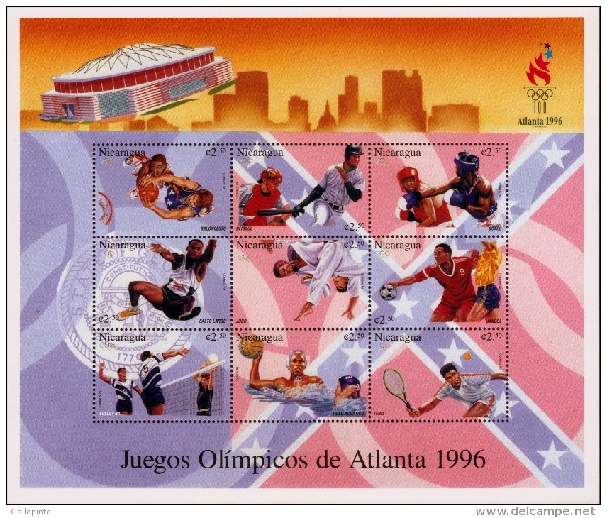 NICARAGUA ATLANTA ´96 SUMMER OLYMPICS Sc 2170-2176 MNH - Verano 1996: Atlanta