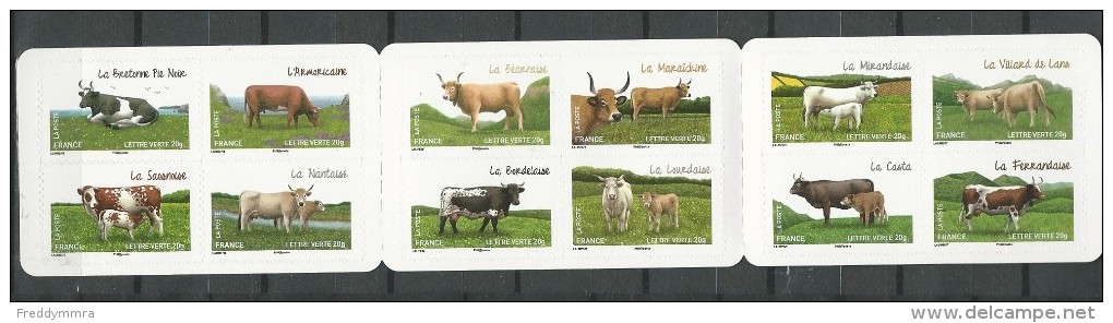 France: 953/ 964 En Carnet **  Les Vaches De Nos Régions - Vaches