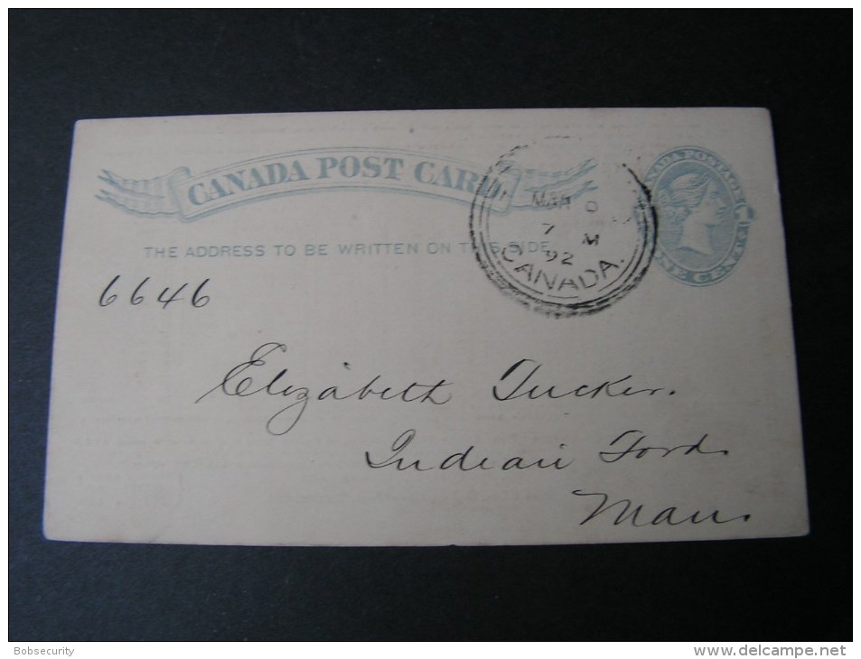 == Canada Karte 1892 - 1860-1899 Règne De Victoria