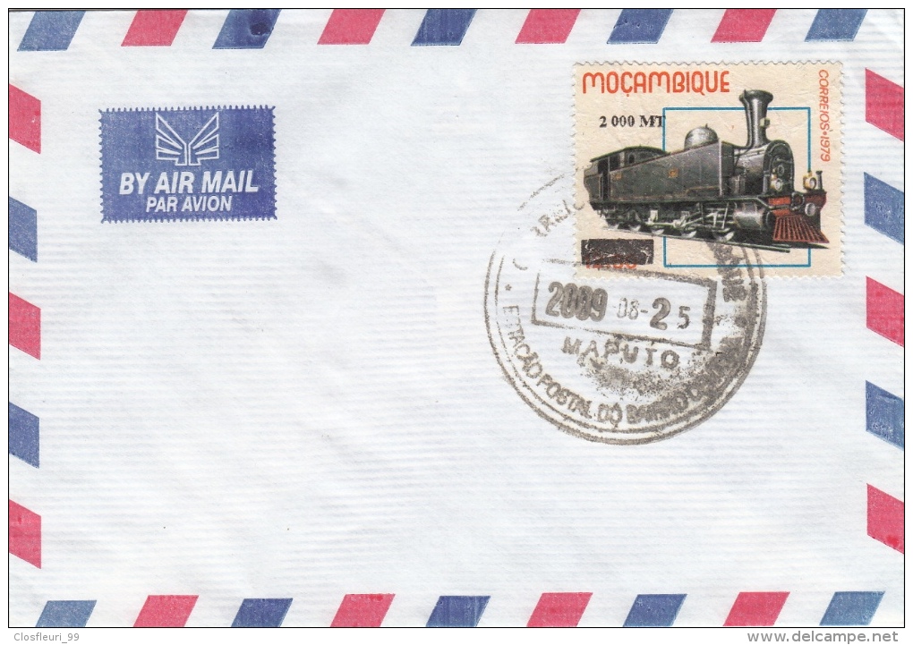 Mozambique, Ancienne Locomotive à Vapeur / Lettre 1979 - Treni