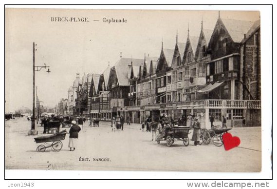 25027-LE-62-BERCK-PLAGE-Esplanade------------animée-attelages-voitures De Malades - Berck