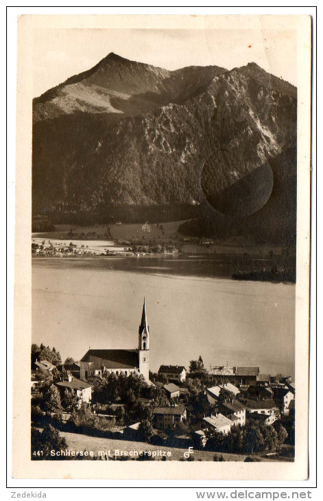 0244 Alte Foto Ansichtskarte - Schliersee Mit Brecherspitze 1929 - Eitzenberger - Schliersee