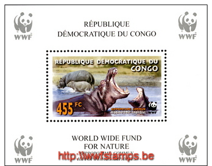 "50% DISCOUNT WWF - CONGO KINSHASA - 2006 - Miniature Sheet - Miniature Sheet : 4 MS With Each 1 Stamp  - 4 Souvenir ... - Autres & Non Classés