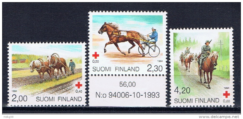 SF+ Finnland 1994 Mi 1245-47 Mnh Pferde - Nuevos