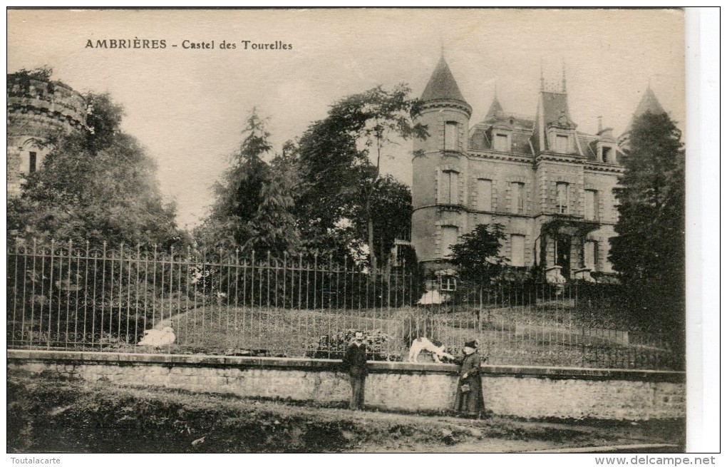 CPA 53 AMBRIERES CASTEL DES TOURELLES 1919 - Ambrieres Les Vallees