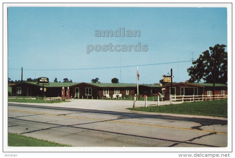 ROCKFORD IL ~ RUSTIC MOTEL ~ INN ~ ROADSIDE AMERICA Ca 1960s Illinois Vintage Postcard [5755] - Rockford