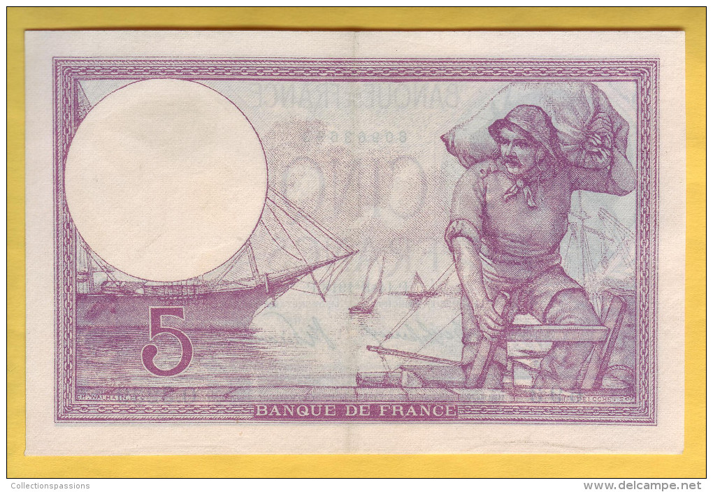 BILLET FRANCAIS - 5 Francs Violet 14-8-1918 SUP+ - 5 F 1917-1940 ''Violet''