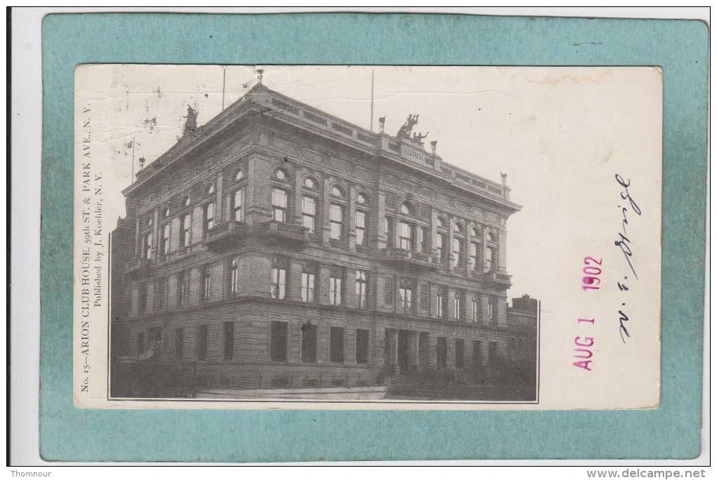 ARION  CLUB  HOUSE  -  1902  -  CARTE  PRECURSEUR - Other Monuments & Buildings