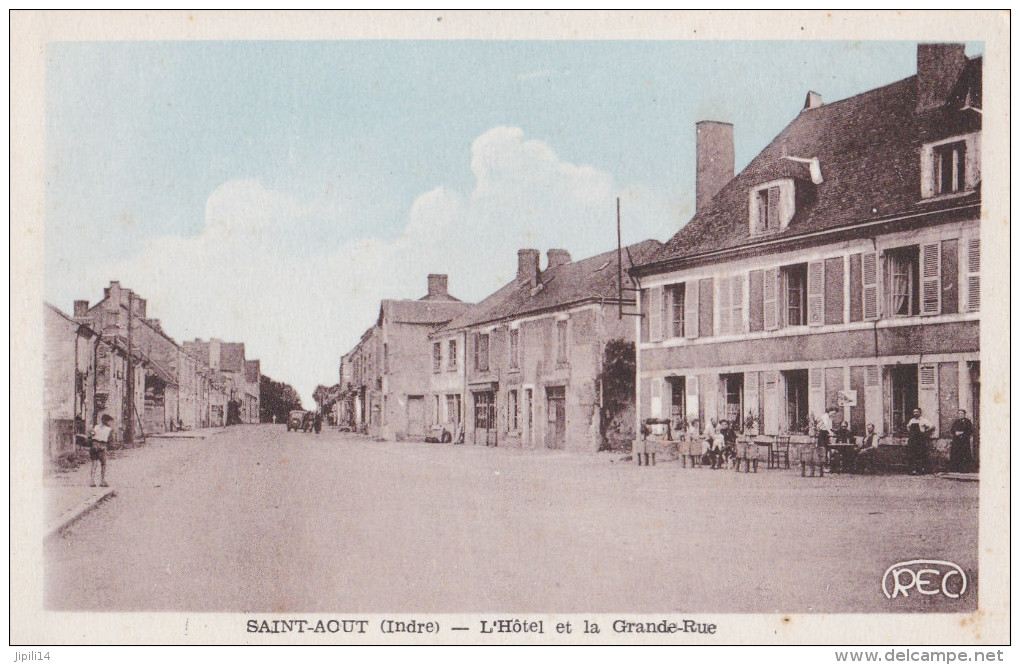 SAINT AOUT L'HOTEL ET LA GRAND RUE Terrasse Avec  Plan Animé - Other & Unclassified