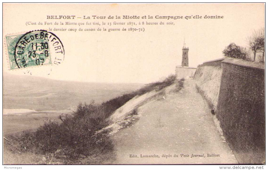 BELFORT - La Tour De La Miotte Et La Campagne Qu'elle Domine - Belfort – Siège De Belfort