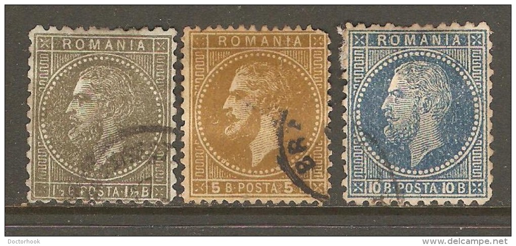 ROMANIA    Scott  # 60-5  F-VF USED - 1858-1880 Moldavie & Principauté