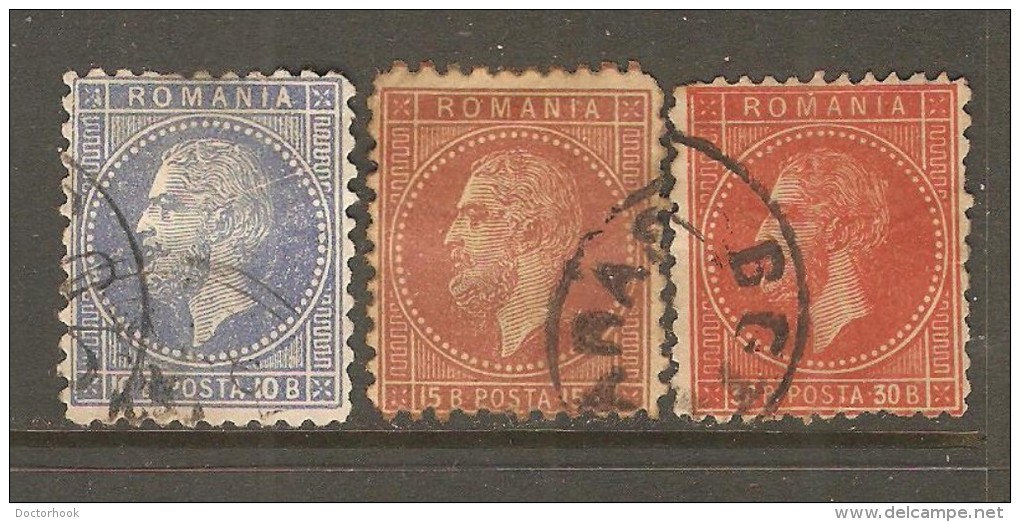 ROMANIA    Scott  # 60-5  F-VF USED - 1858-1880 Moldavie & Principauté