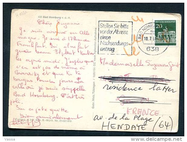 Bad Homburg V.D.H . Stamp, Postmark & Slogan , Flamme - Germany - Bad Homburg
