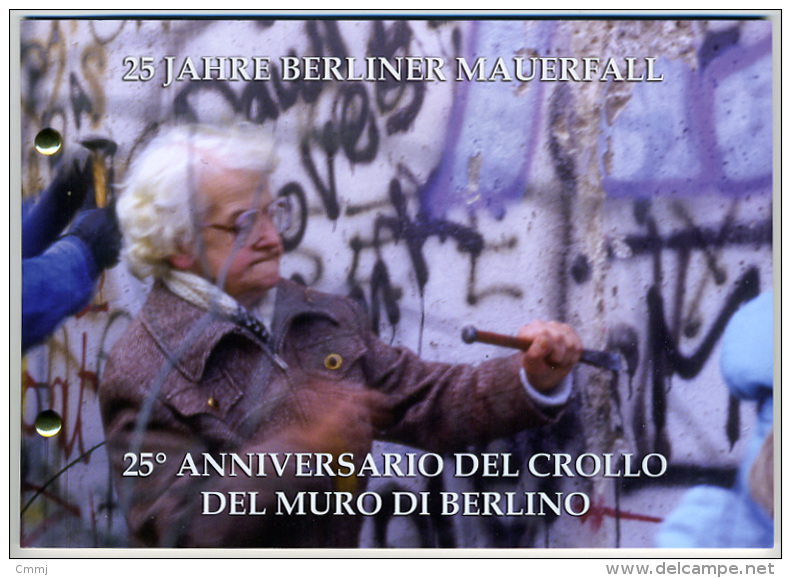 2014 - VATICANO - VATICAN - BUSTA FILATELICO-NUMISMATICA - 25° ANNIVERSARIO DEL CROLLO DEL MURO DI BERLINO - Vatikan