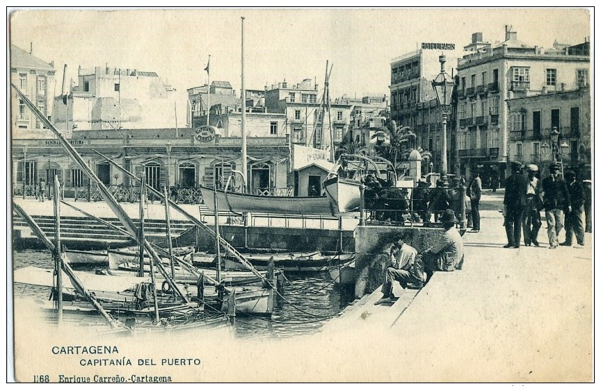 CARTAGENA   Capitania Del Puerto  ( 1ª Tirada  Circulada ) -136 - Murcia