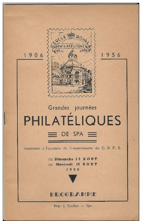 8 - Grandes Journées Philatéliques De SPA - 1956 - Livret 32 Feuillets Numérotés De 4 à 29- - Other & Unclassified