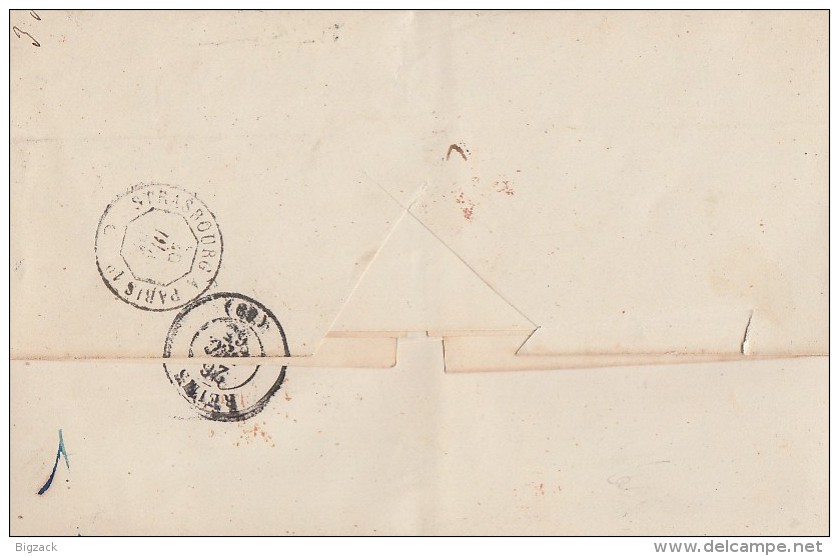 T&T Brief Gelaufen Von Bremen Am 23.12.1865 Nach Frankreich - Briefe U. Dokumente
