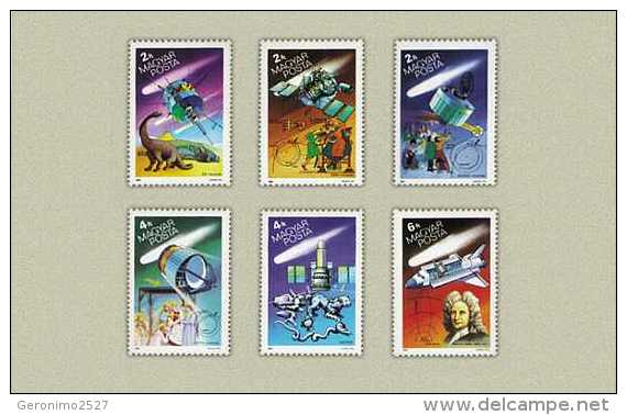 HUNGARY 1986 SPACE The Halley´s COMMET - Fine Set MNH - Unused Stamps