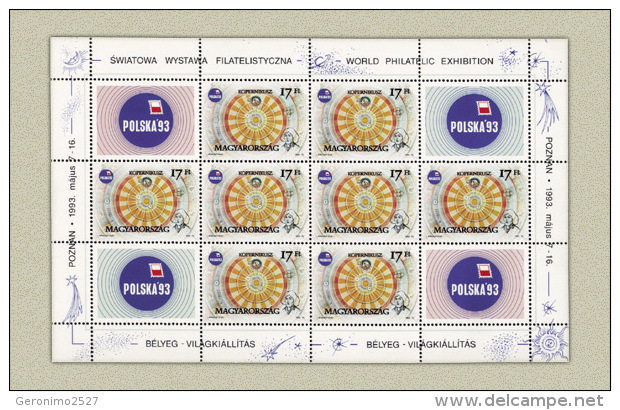 HUNGARY 1993 EVENTS World Philatelic Exhibition POLSKA - Fine Sheet MNH - Unused Stamps