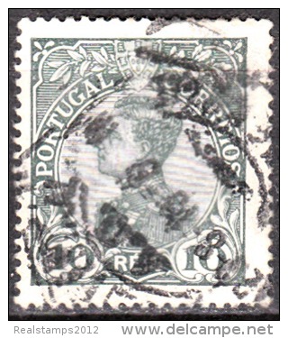 PORTUGAL - 1910,  D. Manuel II, 10 R.  Papel Esmalte  (o)   MUNDIFIL Nº 158 - Gebraucht