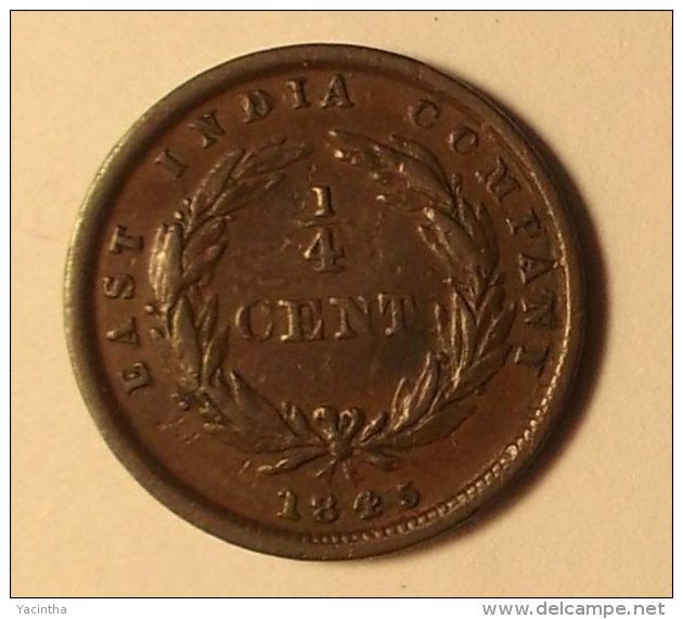 @Y@     Straits Settlements, East India Company, 1845 1/4 Cent    (2877) - Inde