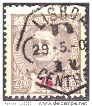 PORTUGAL- 1898-1905,  D. Carlos I. Novas Cores E Valores.  75 R.     (o)  Afinsa  Nº 144 - Gebraucht