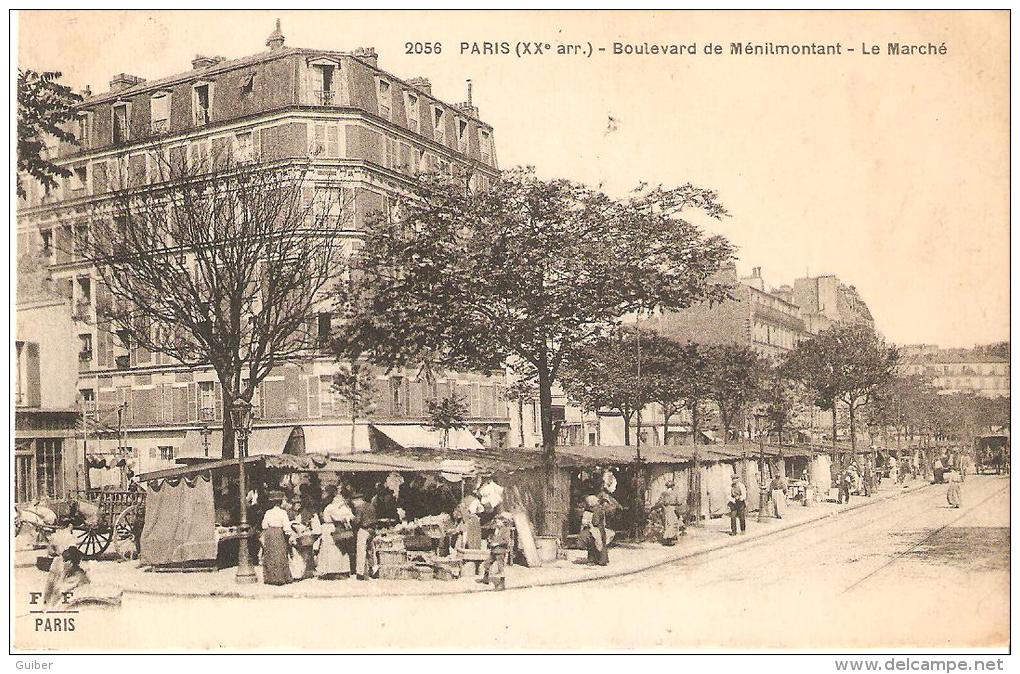 Paris 20 Boulevard De Menilmontant Le Marché N° 2056 - District 20