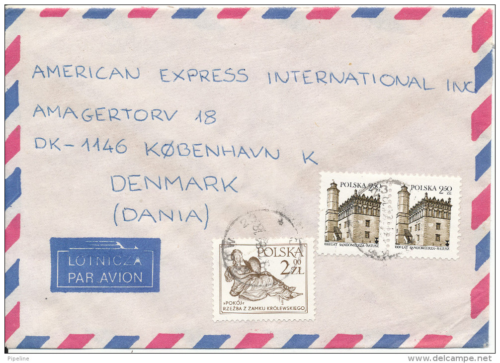 Poland Air Mail Cover Sent To Denmark Krakow 9-11-1981 - Covers & Documents