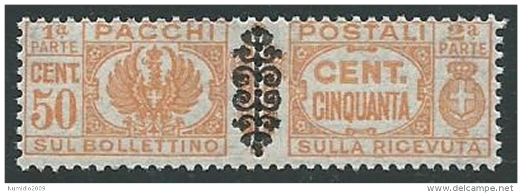 1945 LUOGOTENENZA PACCHI POSTALI 50 CENT MNH ** - SV13 - Colis-postaux