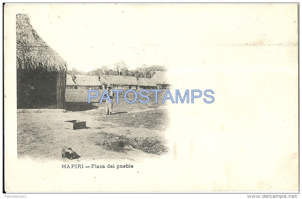 3268 BOLIVIA MAPIRI LA PAZ PLACA DEL PUEBLO COSTUMES MAN WORKING POSTAL POSTCARD - Bolivië