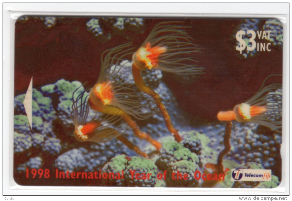 FIDJI TELECARTE  MV Cards FIJ-120 HYDROID TUBULARIA CN 24FJB - Fidji