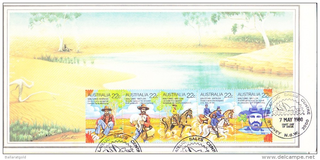 Australia 1980 Waltzing Matilda LARGE Maxi Card - Maximum Cards