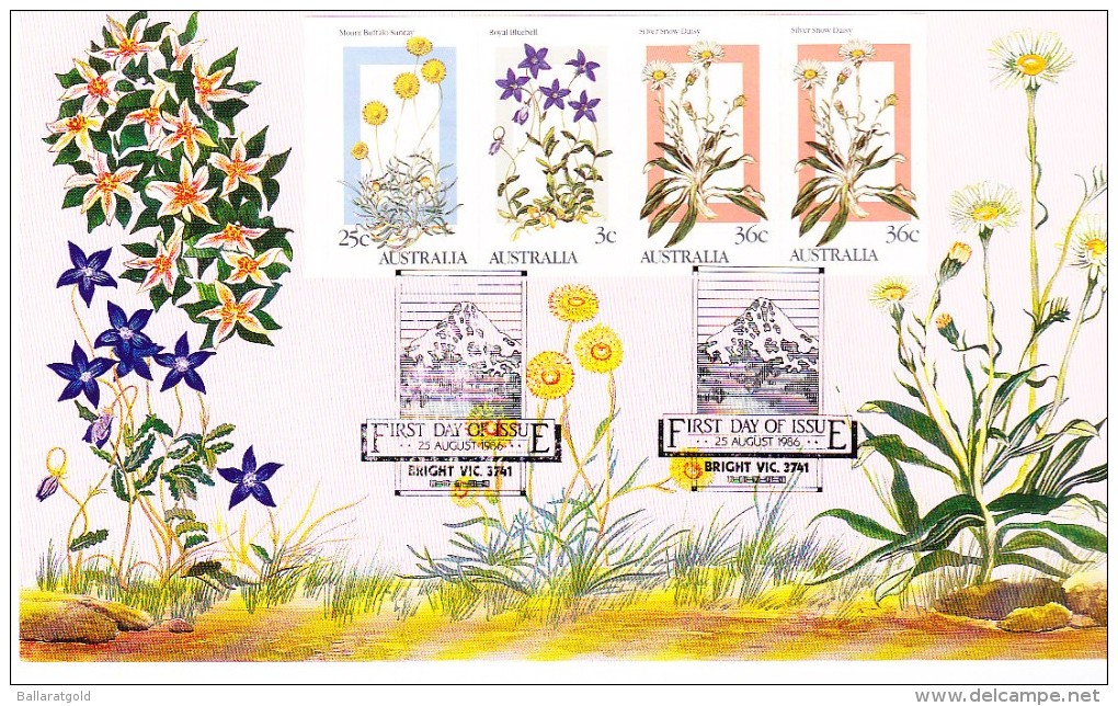 Australia 1986 Alpine Wildflowers (Pink) LARGE Maxi Card - Maximum Cards