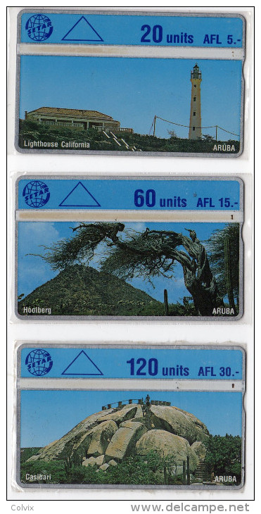 ARUBA LOT 3 TELECARTES - Aruba