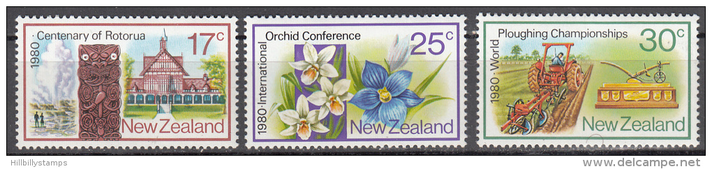 New Zealand    Scott No   704-6  Mnh    Year  1980 - Unused Stamps