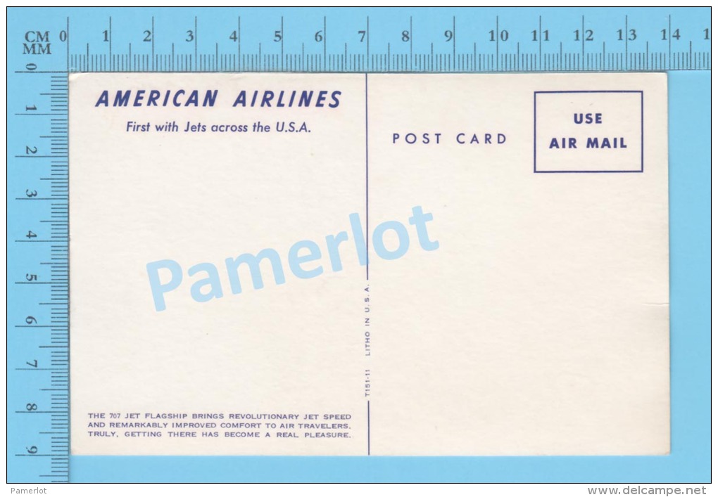 American AirLines ( The 707 Flagships )recto/Verso - 1946-....: Modern Era