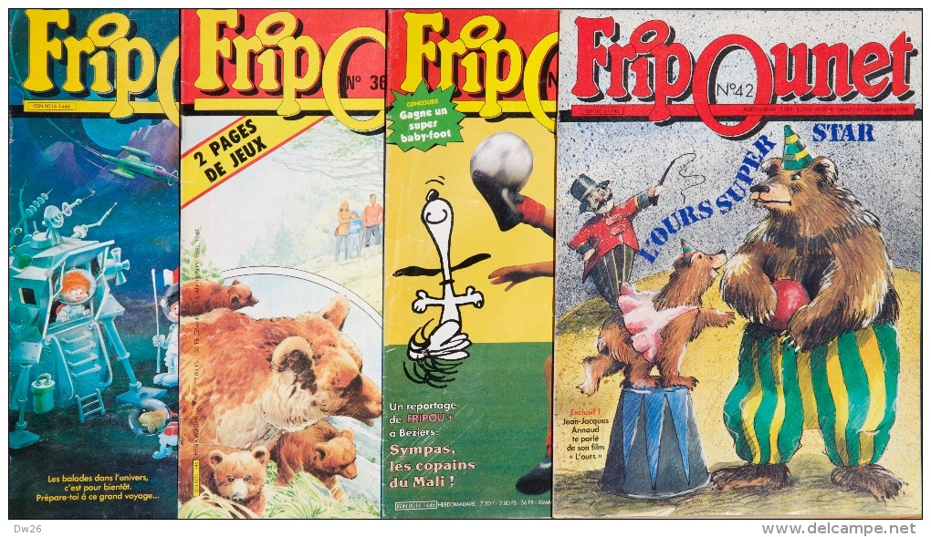 Fripounet - Magazine Hebdomadaire De 1988 - Lot De 4 N° (35 - 36 - 42 - 44) - Fripounet