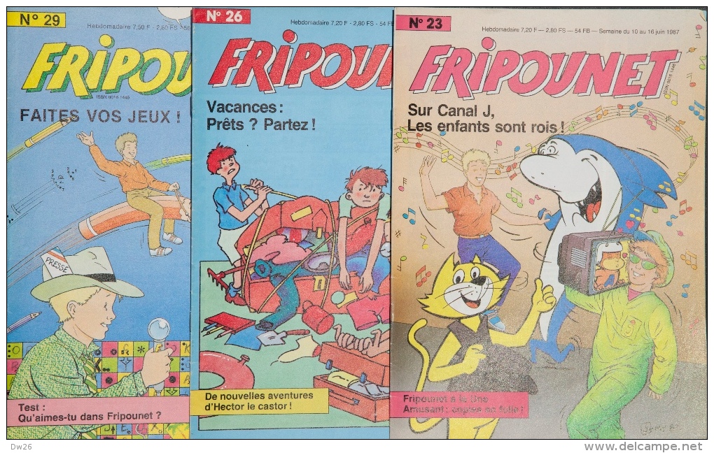 Fripounet - Magazine Hebdomadaire De 1987 - Lot De 3 N° (23 - 26 - 29) - Fripounet