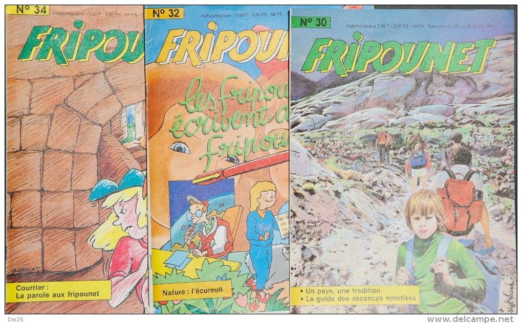 Fripounet - Magazine Hebdomadaire De 1987 - Lot De 3 N° (30 - 32 - 34) - Fripounet