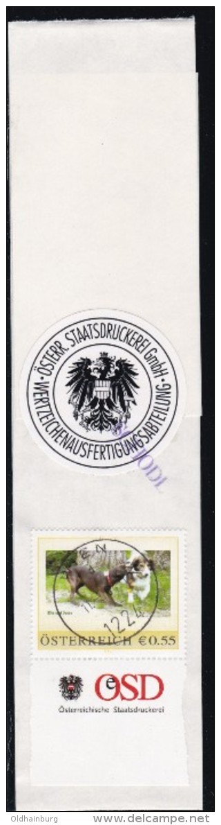 1309s: Personalisierte Hundemarken Aus Österreich: 3 ÖSD- Originalbanderolen (2 Scans) - Personalisierte Briefmarken