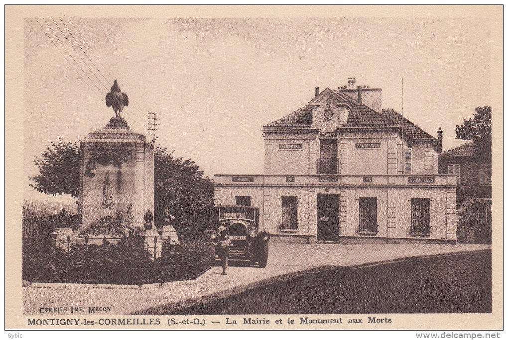 MONTIGNY LES CORMEILLES - La Mairie Et Le Monument Aux Morts - Montigny Les Cormeilles