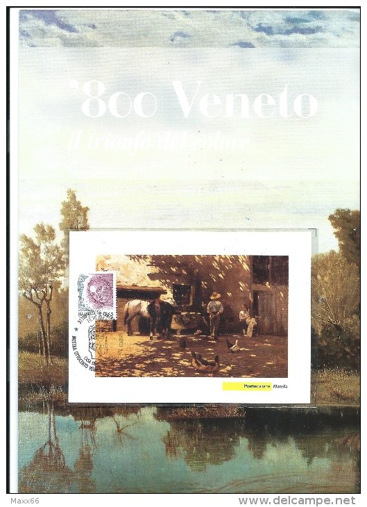 ITALIA REPUBBLICA FOLDER - 2004 - '800 Veneto - Il Trionfo Del Colore - 29 X 22,0 - Cartolina Maximum - ANNULLO DEDICATO - Folder